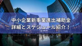 中小企業新事業進出補助金　詳細とスケジュール